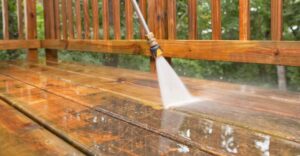 home extrior washing, soft roof washing, pressure cleaning, power washing, roof shampoo, Patio Deck cleaned by Westchester Powerwashing