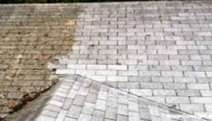 dirty roof, roof cleaning, house cleaning, roof soft wash, roof clean, dirty roof, before and after Ardsley NY